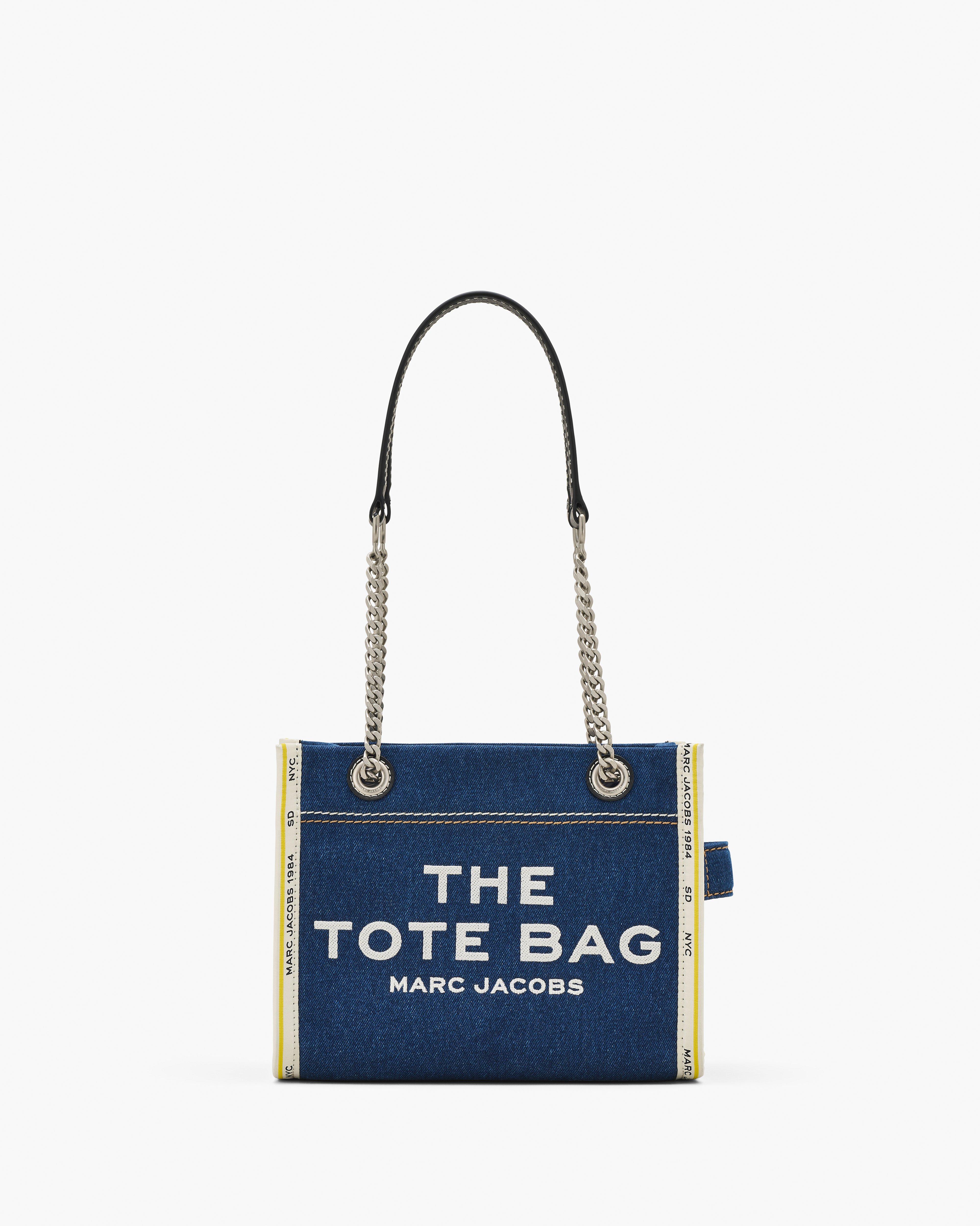 20代 ミニトートバッグ MARC JACOBS デニム チェーン トート スモール